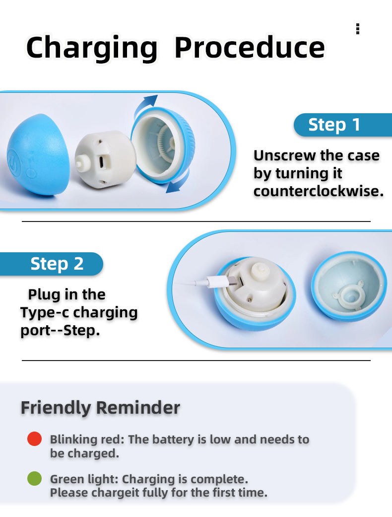LSWOVE  Remote InteractiveElectric Dog Toys Ball Activated Rolling Ball With Light Moving Bouncing Ball For Medium Dogs,USB Recharg, Fun Engaging Gift
